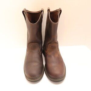 Brazos Mens Brown Lether Crazy Horse Western Boots Size 6.5